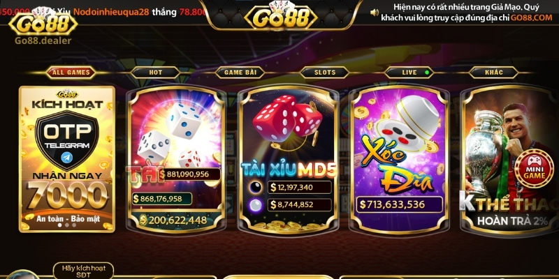 Giới Thiệu Go88 - Thiên Đường Game Bài Thịnh Hành Top 1 Châu Á 5 Danh sách các sản phẩm cá độ tiêu biểu tại Go88